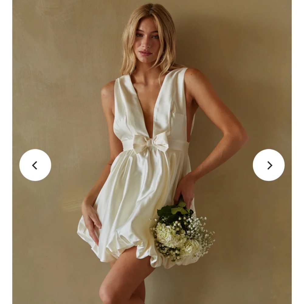 Kaya Bow Bubble Babydoll Mini Dress